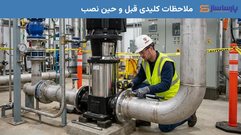 ملاحظات کلیدی قبل و حین نصب