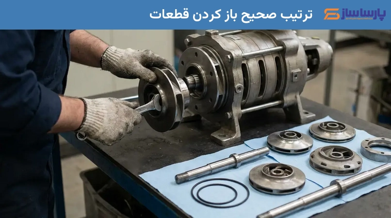 ترتیب صحیح باز کردن قطعات