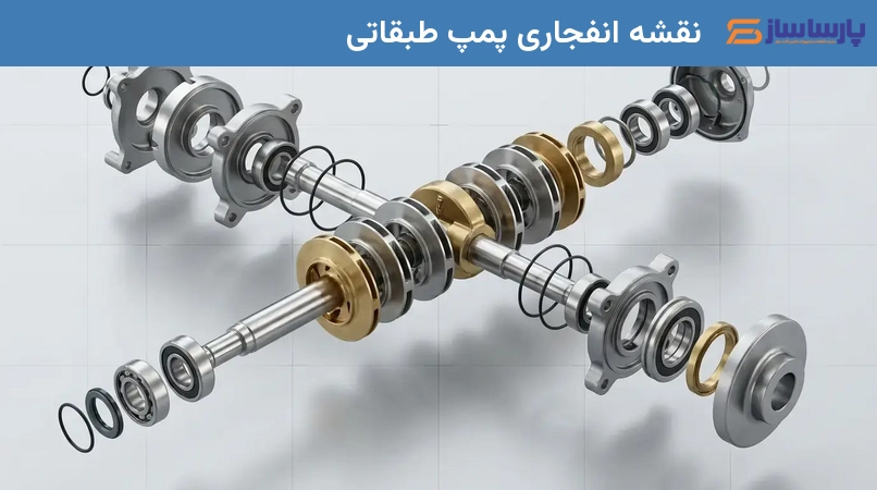 نقشه انفجاری پمپ طبقاتی