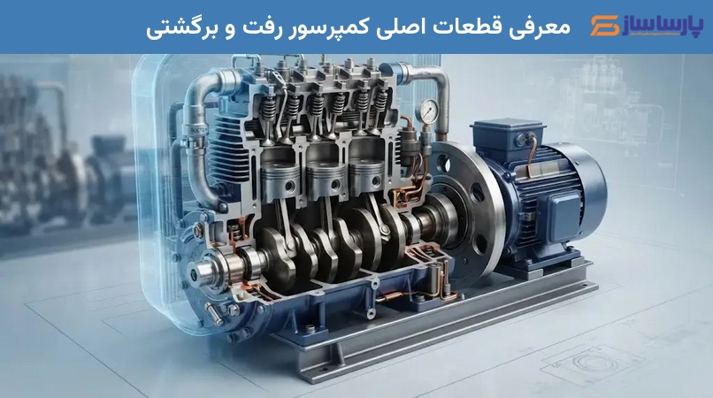معرفی قطعات اصلی کمپرسور رفت و برگشتی