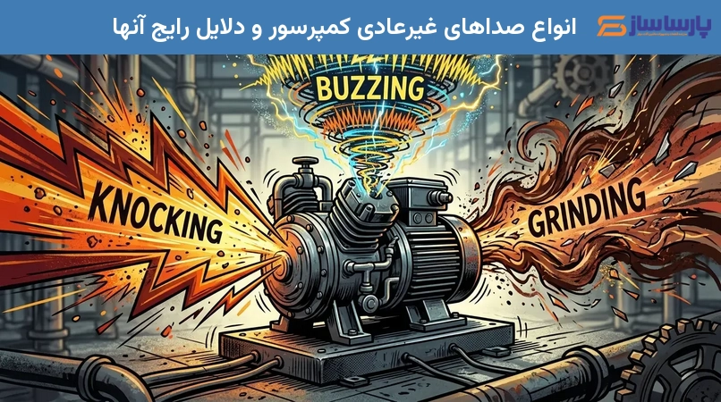 انواع صداهای غیرعادی کمپرسور و دلایل رایج آنها
