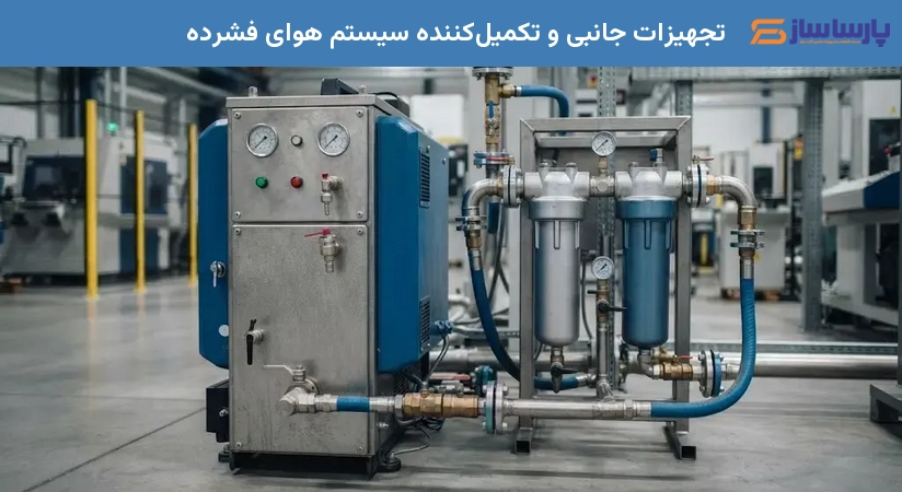 تجهیزات جانبی و تکمیل‌کننده سیستم هوای فشرده